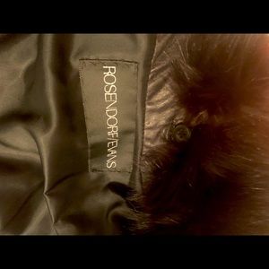 Rosendorf/ Evans Mahogany Mink Bomber Jacket Reversible to Leather- Si